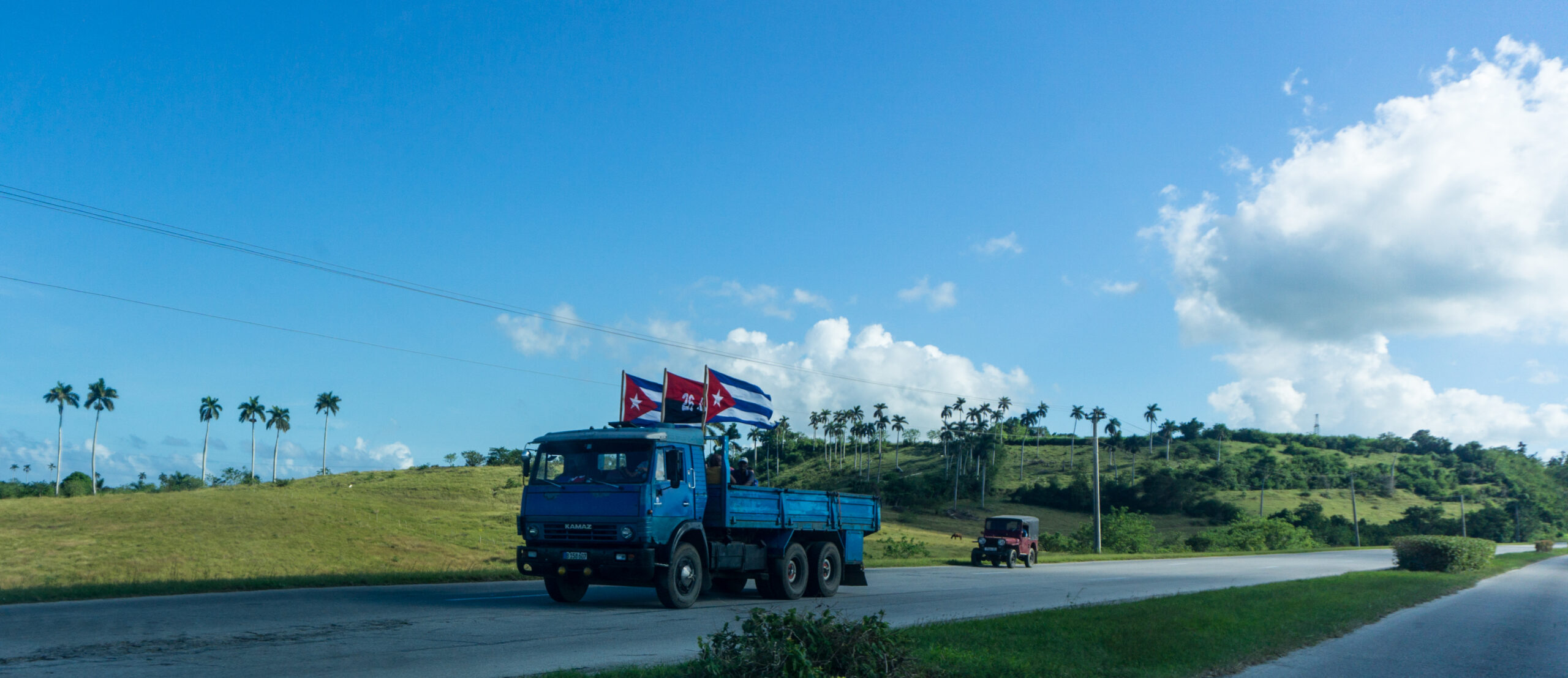 Cuba Flag On Truck