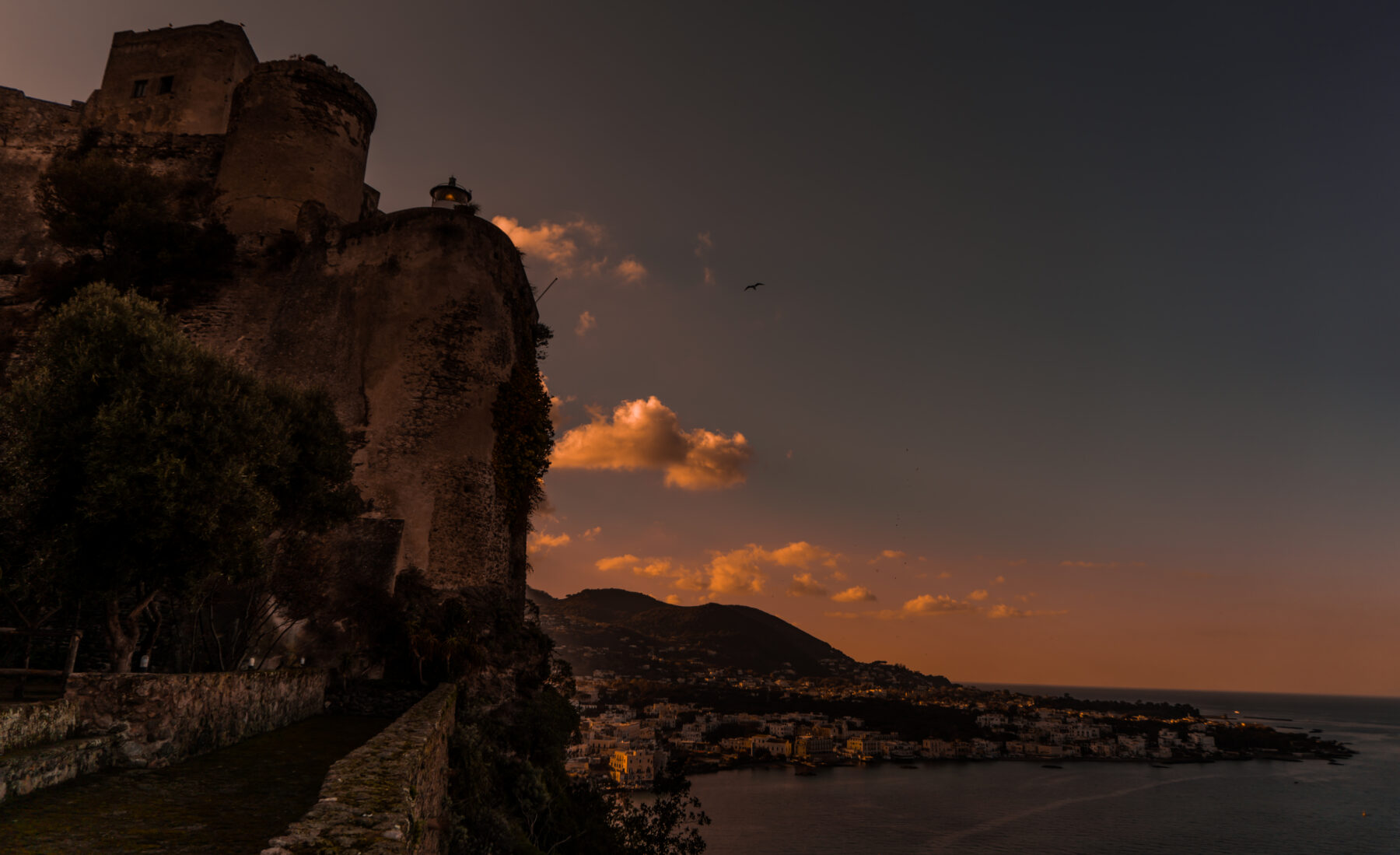 Ischia - Aragonese Castle, Sunset