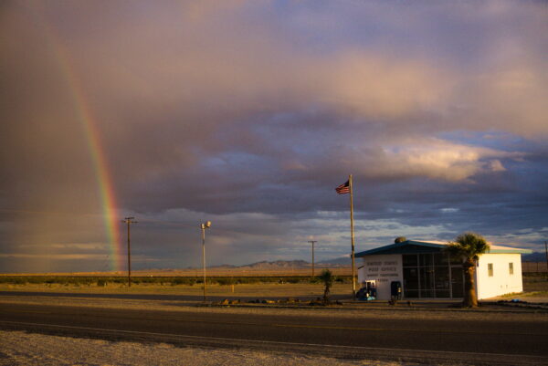Rainbow And Post Office On Route 66