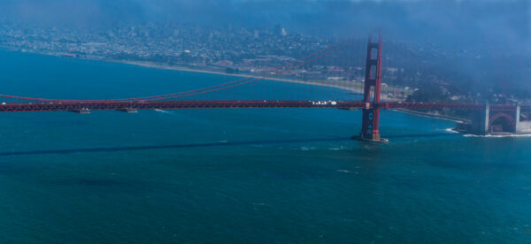 San Francisco, Golden Gate Bridge In Fog