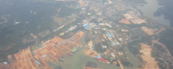 View From Plane Between Tioman Island And Singapore